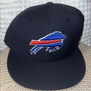 Reebok Black Buffalo Bills Logo Snapback Hat with Red & Blue Accent